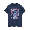 Lilo & Stitch Womens/Ladies Valentine Love Cotton Boyfriend T-Shirt