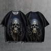 Простая 3d футболка, мужская футболка, топы с принтом черепа, летние футболки с короткими рукавами, повседневная уличная одежда больших размеров, новинка 2024, блузка
