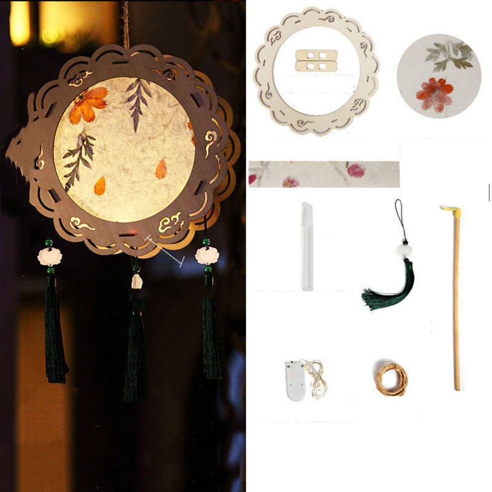 Светодиодный фонарь Праздника середины осени Деревянный художественный фонарь Ручная работа Подвесная лампа Декор для вечеринки