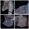 Little Sexy Cute Tattoo for Women Glowing Dark Taty Waterproof Fake Tatoo Luminous Tattoo Stickers Body Art Cartoon Tattoo