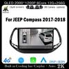 9-дюймовый экран для JEEP Compass 2017-2018 Android 14 DSP IPS Автомобильный мультимедийный плеер Видео GPS-навигация Carplay