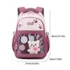 Cartoon Backpack Spacious And Comfortable School Bag Casual Daypack Book Bags For Daily Use School And Activities  Light purple