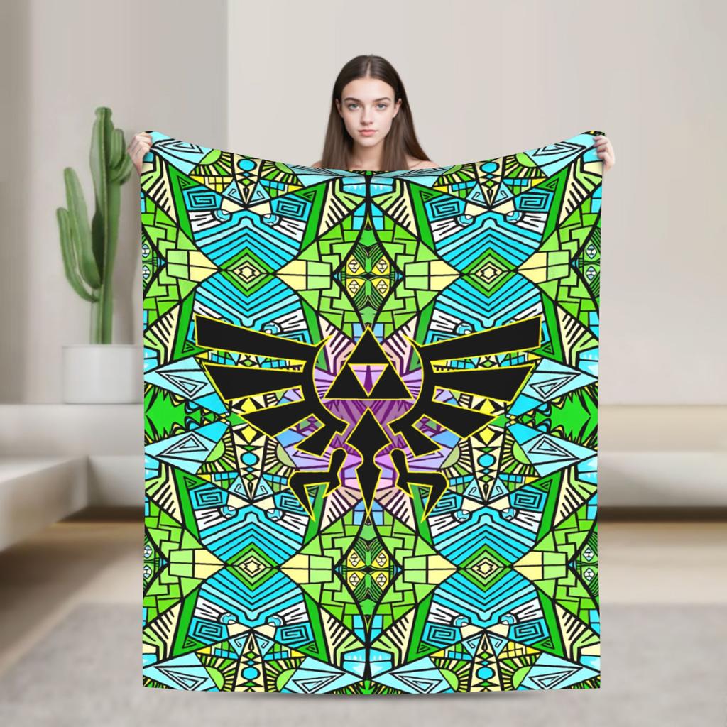 Link Cartoon Z-Zeldas Soft Warm Blanket Decorative Plush Throw Blanket Aesthetic Couch Chair Flannel Bedspread Sofa Bed Cover