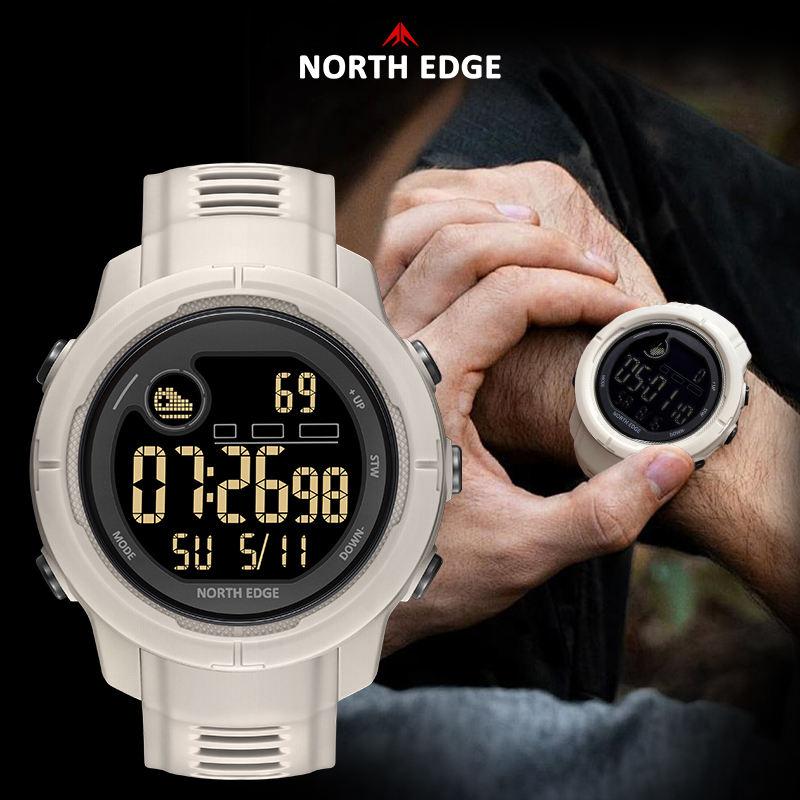 Мужские цифровые часы NORTH EDGE Mars5 для активного отдыха и спорта, модные, многофункциональные, электронные