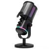 RGB USB конденсаторный микрофон для настольного компьютера, живых записей и мобильных игр с шумоподавлением.