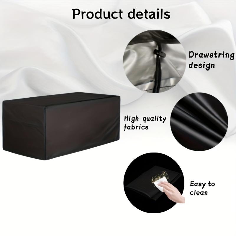 One Piece Outdoor Deck Box Cover - Black Premium Oxford Fabric - Compatible with most other deck boxes (cover only)