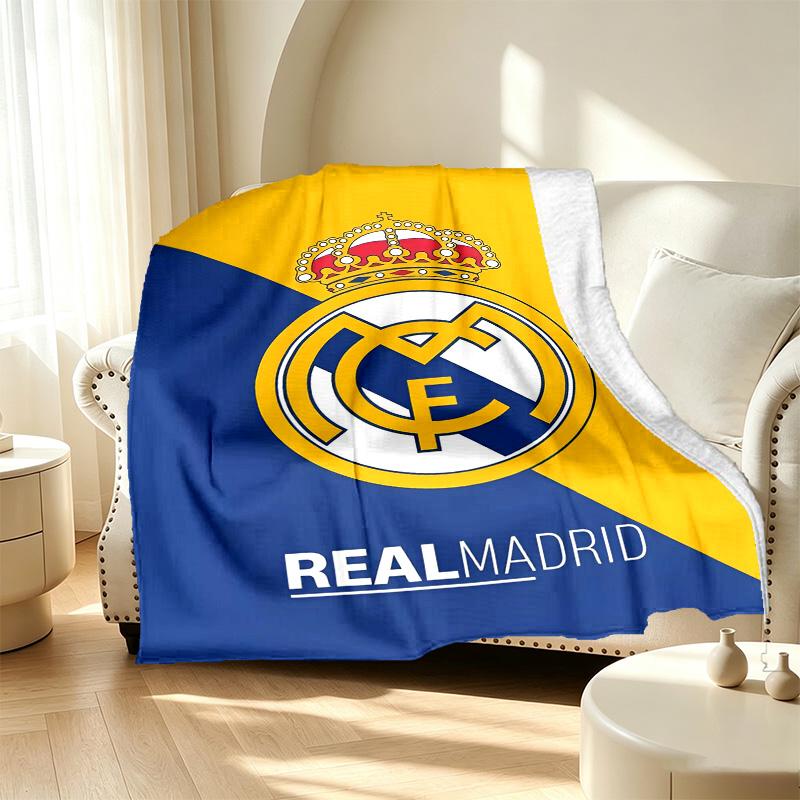 Football team Pattern Blanket for Home Decoration, Bed, Sofa, Car Travel, Camping, Suitable for All Seasons, Birthday Christmas Gift