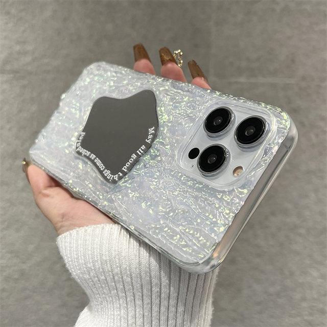 Ins 3d морщинистый зеркальный чехол для телефона для Iphone 14 11 12 13 Pro Max 14 Plus 14pro противоударный роскошный чехол с блестящим покрытием