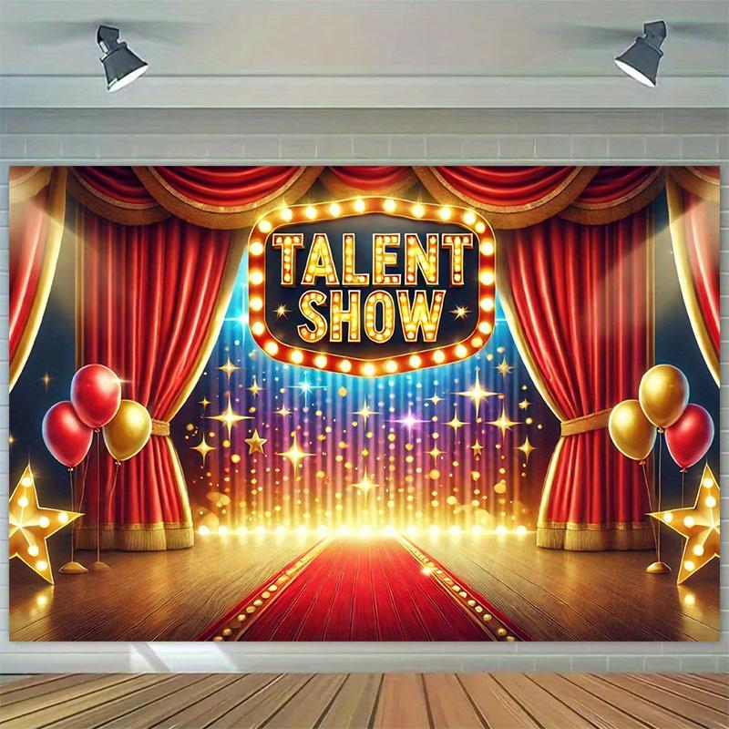 1 piece, talent show photography background flag, party photos, studio props, festival party and birthday decoration items