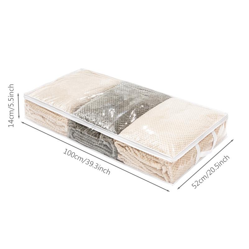 Ящик для хранения на кровати, прозрачный плоский ящик для одежды, отделка одеяла, складной ящик для хранения, ящик для хранения под кроватью