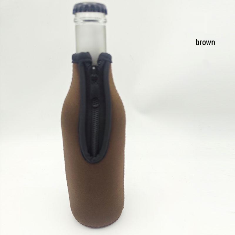 3MM Edge-Trimmed Insulated Diving Bottle Sleeve - 5 Colors, SBR Material, Handheld with Zipper