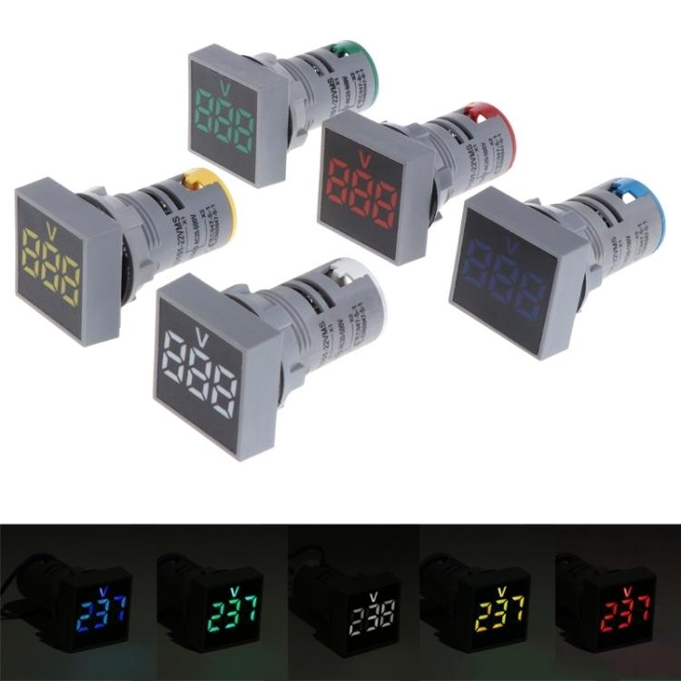 AD101-22VMS Mini AC 50-500V Voltmeter Square Panel LED Digital Voltage Meter Indicator