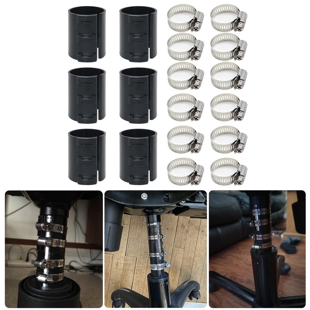 Многоцелевое кресло для дома и офиса, альтернативы газлифту, включая 6 пластиковых фиксирующих зажимов и 12 металлических хомутов, аксессуар