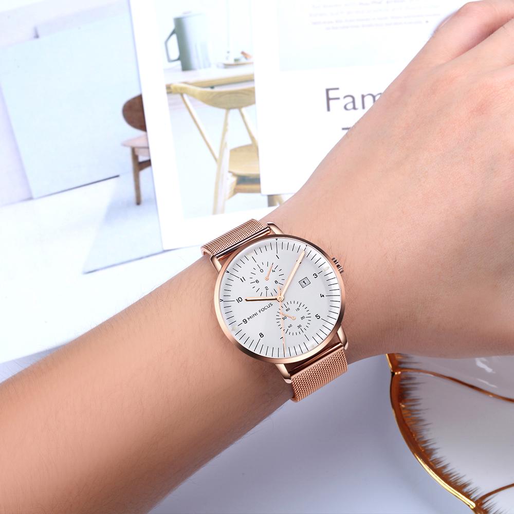 Top Luxury With Box Minifocus Brand Business Men's Watch Calendar Waterproof Men Quartz Watches