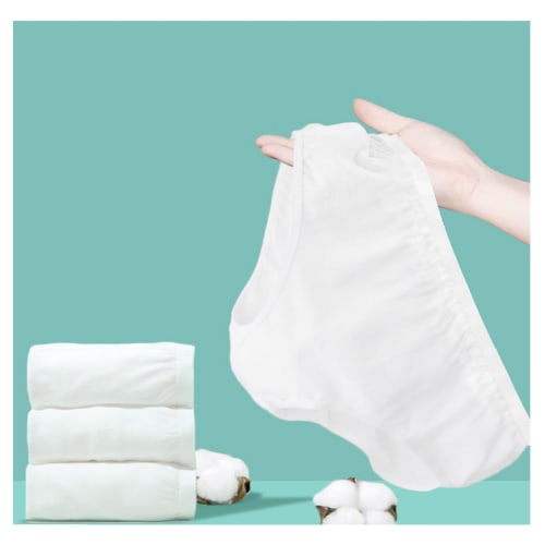 VVZ Disposable Panties, 21-Pack, 100% Cotton, Women's Disposable Underwear, Perfect for Hospitalization, Disaster Preparedness, and Travel (XL)