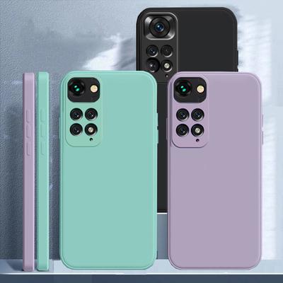 Жидкий силиконовый чехол на ощупь для Xiaomi Redmi Note 12 11 10 Pro 11S 10S A1 10C 10A 9T Poco X4 X3 NFC M4 M3 Pro 4G 5G противоударный квадратный мягкий чехол