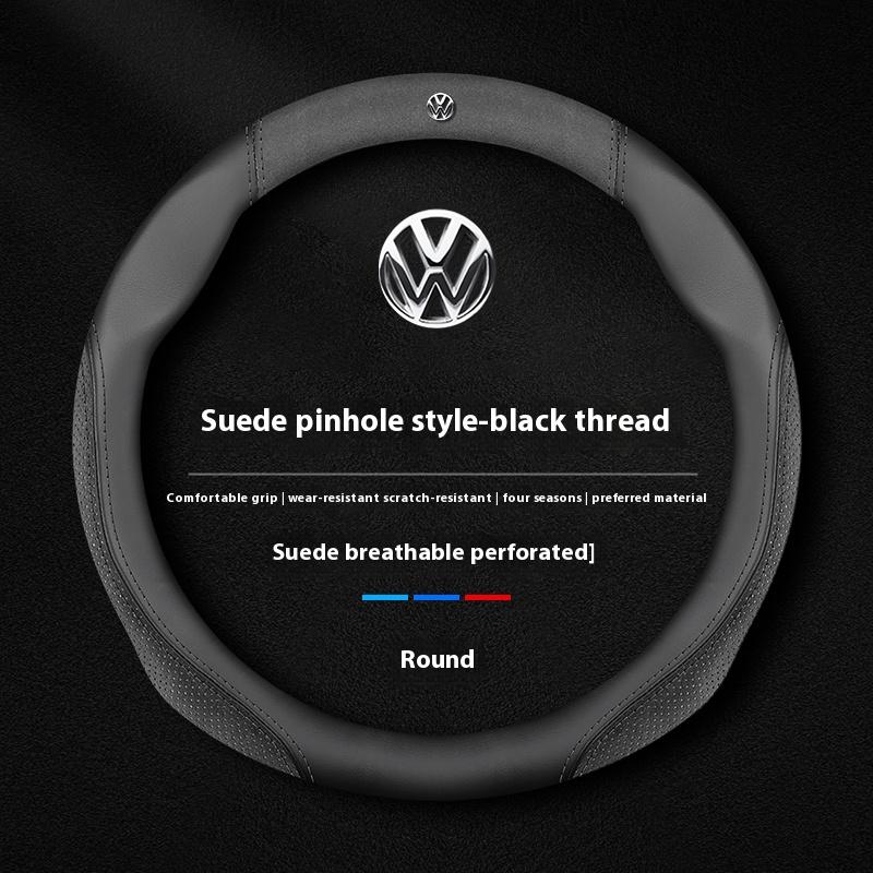 Volkswagen R Magotan Jeeta Passat Golf 5 GTI Beetle Tiguan Touareg Polo T-ROC T-Cross Автомобильная кожаная противоскользящая накладка на руль