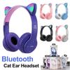 Foldable Cat Ear Wireless Headphone Bluetooth Over Ear Earphones  Ear Headset