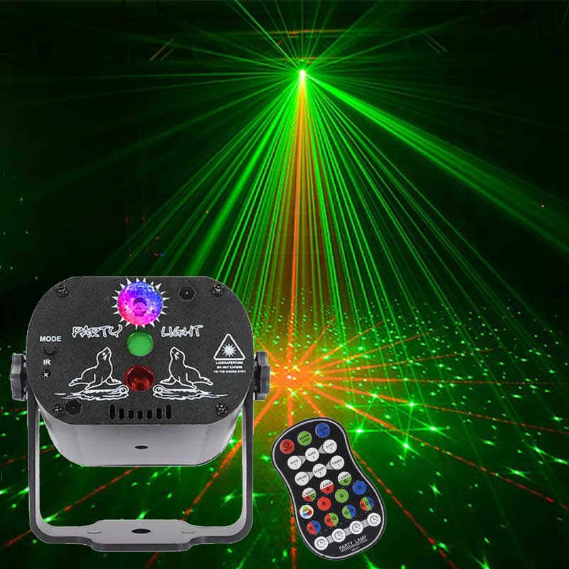 Disco Lights RGB LED Laser Projector Lamp with Strobe Effect For Holiday/Party Decor