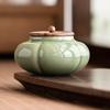 Керамическая банка для чая в форме тыквы BRCeramic Креативная герметичная керамическая банка общего назначения Домашняя кухня Хранение Пуэра Ти Гуань Инь Аксессуары для чайной церемонииEY