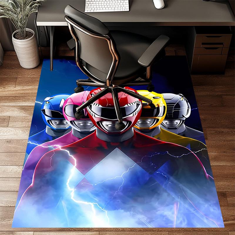 1pc Mighty Morphin Power Rangers2 Design Printed Area Rug Carpet for Bedroom Living Room Home Decor Rugs Mat Non Slip Mat Rug for Bedside