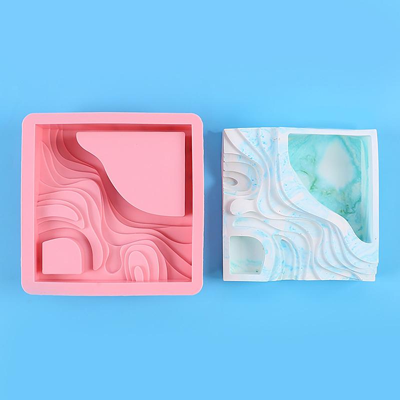 Квадратная терраса, цветочный горшок, форма для эпоксидной смолы, силиконовая форма для горшков, сделай сам, бетон, цемент, гипс, цветочный горшок, изготовление вручную