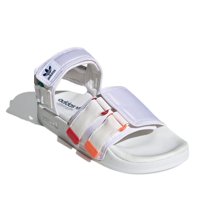 Adidas Adilette Sandal 4.0 White Scarlet True Orange Кроссовки унисекс Core-White GZ8828