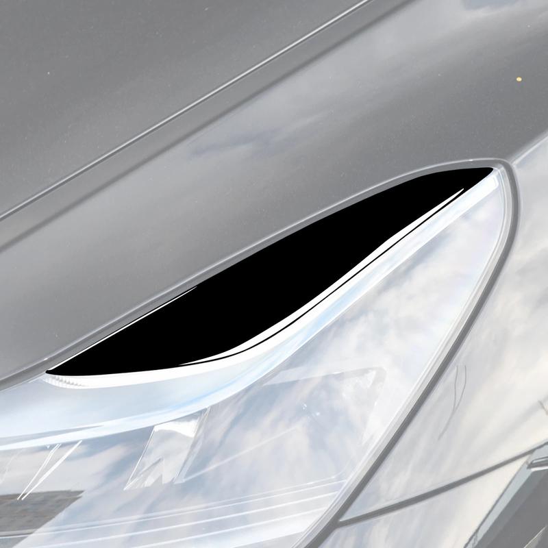 For 17-22 Tesla Model 3/Y Lamp Eyebrow Piano Black Bright Black Car Interior Decoration Accessories