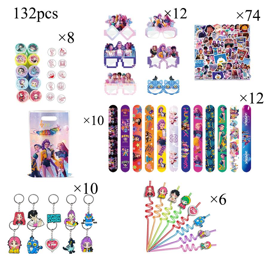 Demon Hunting Team Disposable Tableware Tablecloth Gift Bag Birthday Party Decoration Supply Classroom Reward Prize Fun Toy Gift