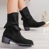 Fashion 2024 Flat Women's Ankle Boots Bow Designer Winter New Fashion Suede Retro Trendy Short Fashion Boots Ladies Shoes