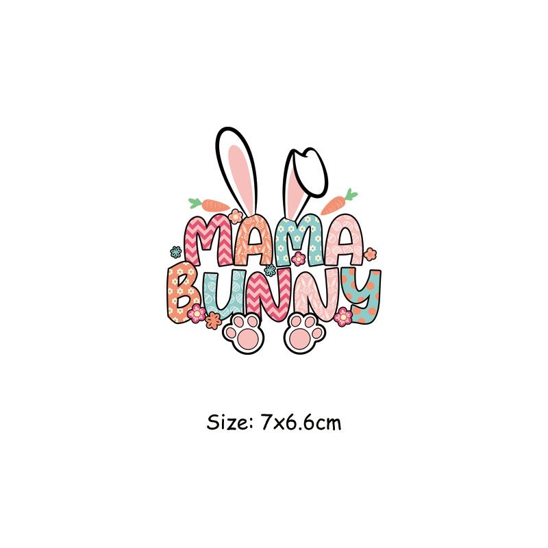 Пасхальный день, термонаклейка для одежды, термопресс, аппликация, футболка, железная нашивка, кролик, сделай сам, швейные поделки