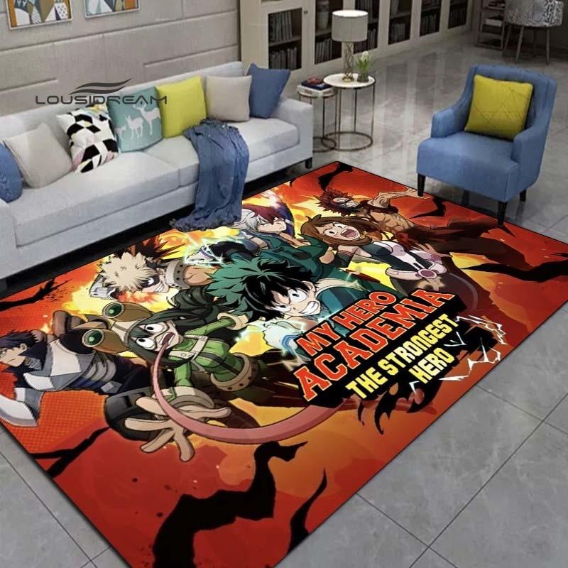 Коврики My Hero Academia, модный 3D-печать, аниме, гостиная, спальня, большой мягкий ковер, домашний милый коврик для детской комнаты