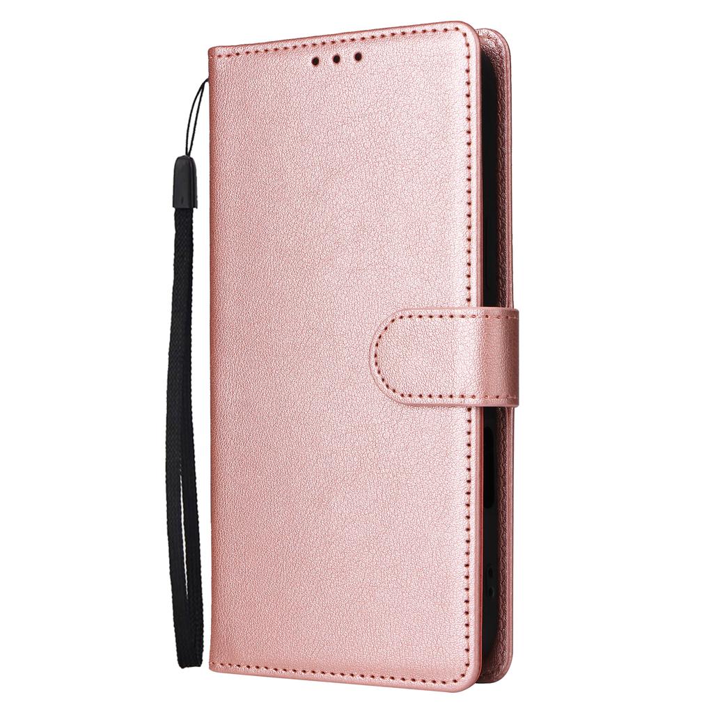 For iPhone 17 Case Wallet Stand View PU Leather Phone Cover with Wrist Strap