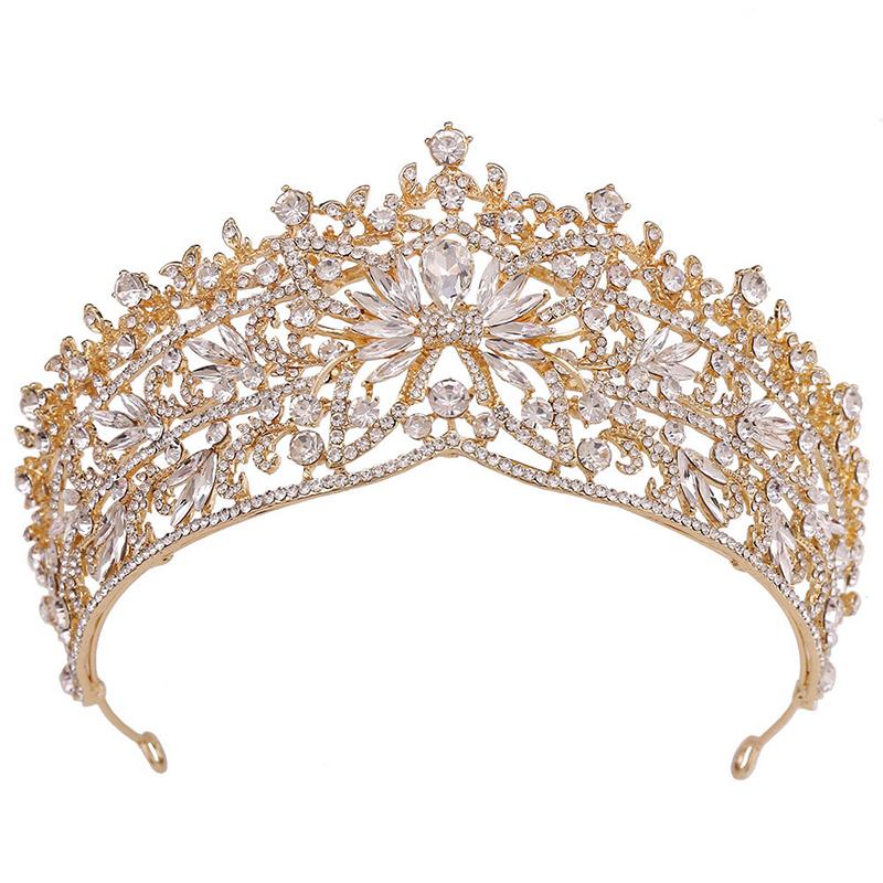 Gorgeous Baroque Blue Butterfly Crown Headband Luxury Rhinestone Bridal Tiaras Headwear Girls Birhtday Wedding Hair Jewelry