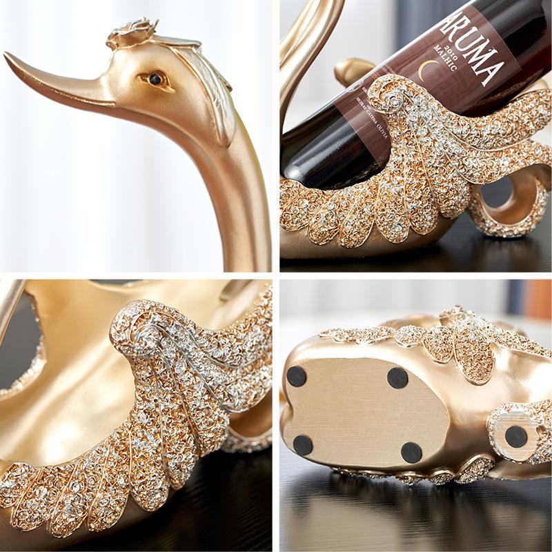 Светло-роскошный лебедь, красное вино, украшение для винной полки, практичный шкаф для телевизора, украшение для винного шкафа, подарок на новоселье