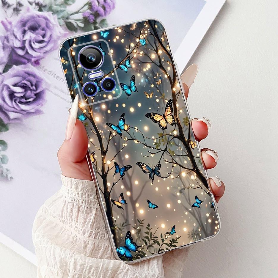 Для Realme GT Neo 3 80W Чехол RMX3561 RMX3560 Милый Кот Счастливая Рыба Кои Расписная Крышка Мягкие Силиконовые Чехлы Для Realme GT Neo3 150W Fundas