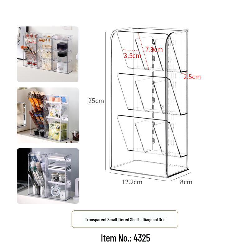 Узкий зеркальный шкафчик для ванной со встроенной полкой - Органайзер для косметики и губной помады