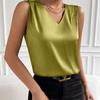 Summer Color Satin Suit Sleeveless Temperament Commuter Vest Base Top Camis & Tank Tops