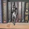 Medieval Knight Book Nook Figurine Armored Warrior Reading Book Statue Resin Bookend Bookshelf Decor Unique Gift