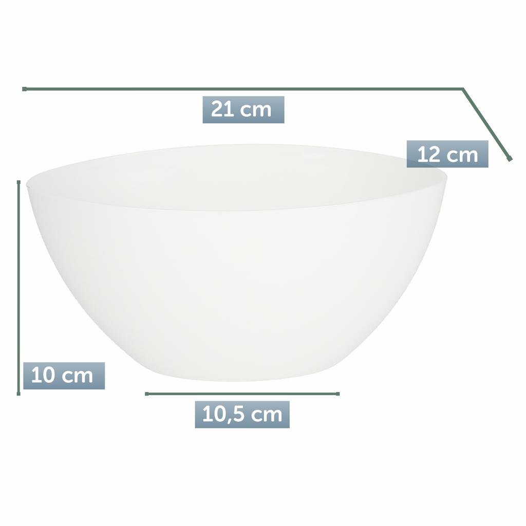 KADAX Горшок Кашпо Для Цветов 21 см Овальное Кашпо Подставка Пластиковый Белый