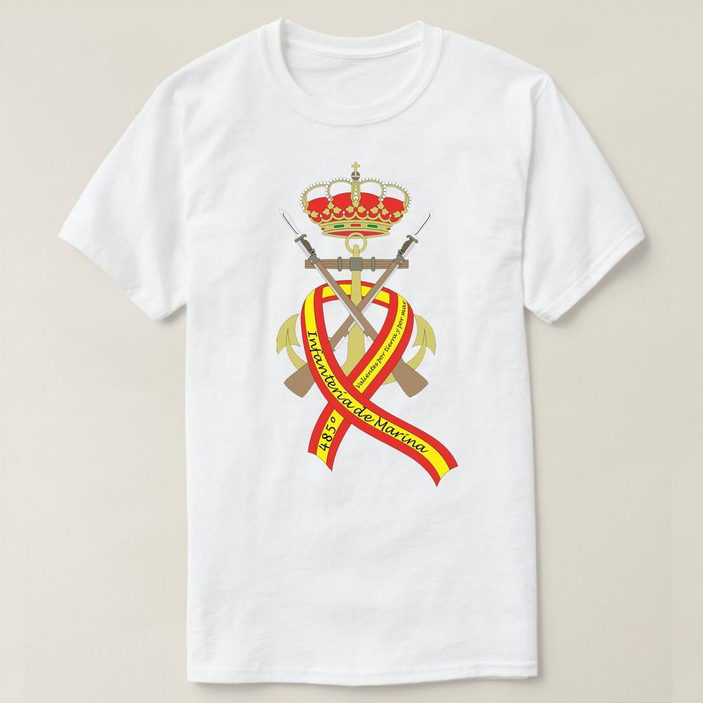 Camiseta 485 Aniversario Del Cuerpo De Infantería De Marina Española 100 Algodón De Alta Calidad Casual