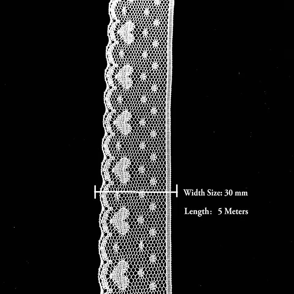 5 метров Белая и черная кружевная лента Ассорти цветочных отделок для подарочной упаковки Рождественский свадебный декор DIY поделки Швейные аксессуары