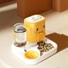 2 in 1 Small Dog Cat Food Water Dispenser Easy To Clean Small Pet Food and Water Dispenser for Small and Medium Pets Cats Dogs
