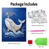 5D DIY Pearl Art Kit Blue Whale Themed Decor For Home Wall Decoration