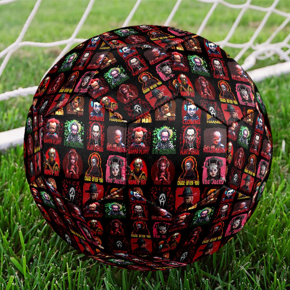 Halloween horror Theme Size 5 Soccer Ball, Suitable for Both Indoor and Outdoor Matches, a Gift Suitable for Everyone.