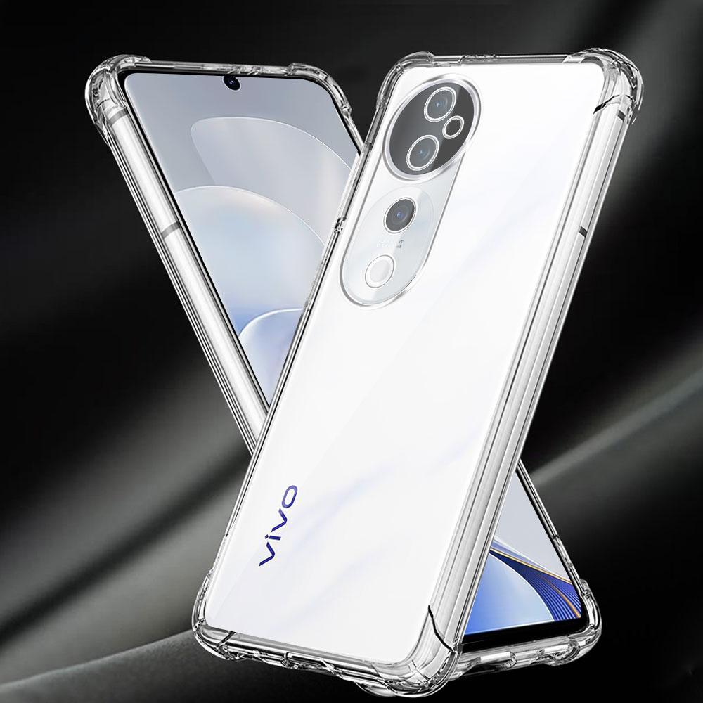 Shockproof Airbag Clear Case For Vivo V40 Pro 5G Soft Silicone Phone Case For Vivo V40 SE Protect Cover for VIVO V40 5G Funda