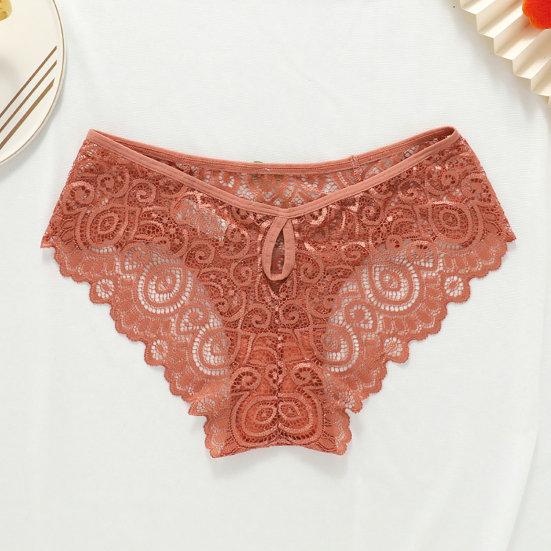 Trendy Women Briefs Hollow Out Sexy Elastic Lightweight Women Panties for Daily Wear