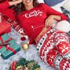 2023 Women's Christmas Print Long Sleeve Pajama Set - Breathable, Autumn/Winter Collection