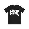 Fashion Women's T-Shirt LODED DIAPER Alphabet Print Women's Crew Neck Sh