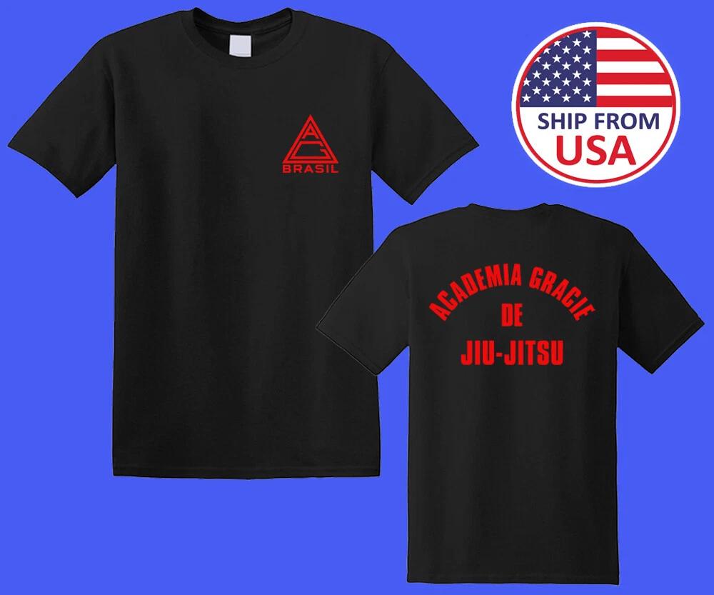 Академия Gracie Jiu Jitsu Brasil Мужская Черная Размер S-5XL